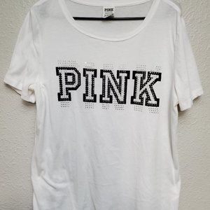 VS PINK White sequined top
